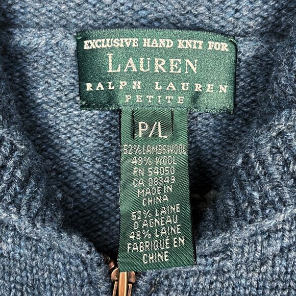 Vintage Ralph Lauren Wool Dog Hunt Cardigan Sweater Hoodie Jacket - Picture 6 of 16